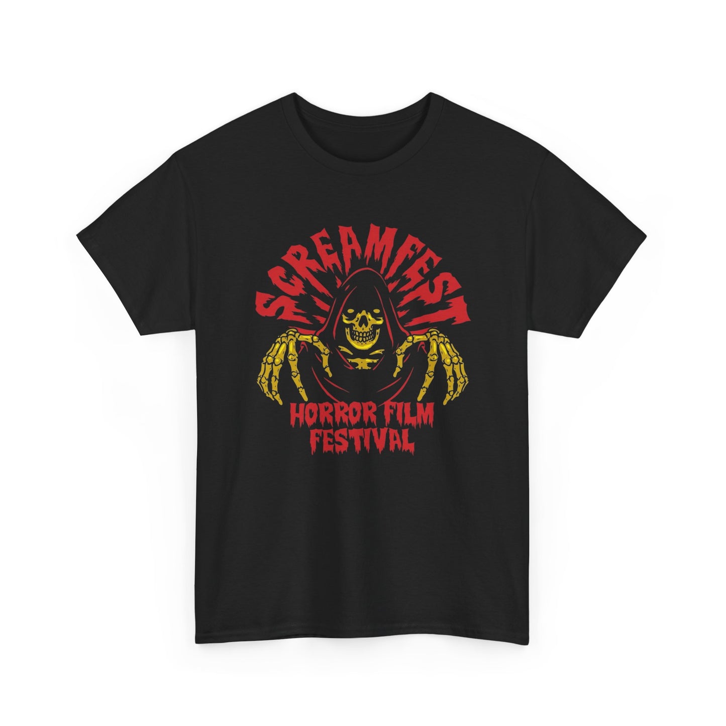 Scream fest Horror Film Festival Graphic T Shirt Unisex Heavy Cotton Tee NEW