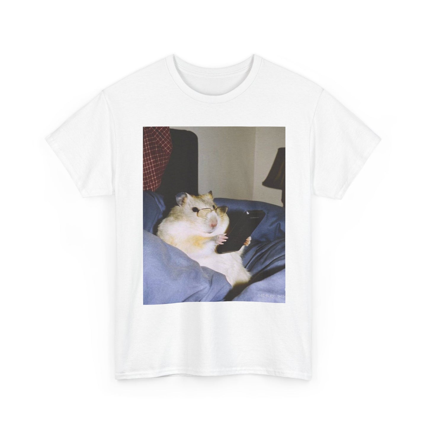 Funny Hamster On Phone Comedy Graphic T Shirt Unisex Heavy Cotton Tee BRAND NEW