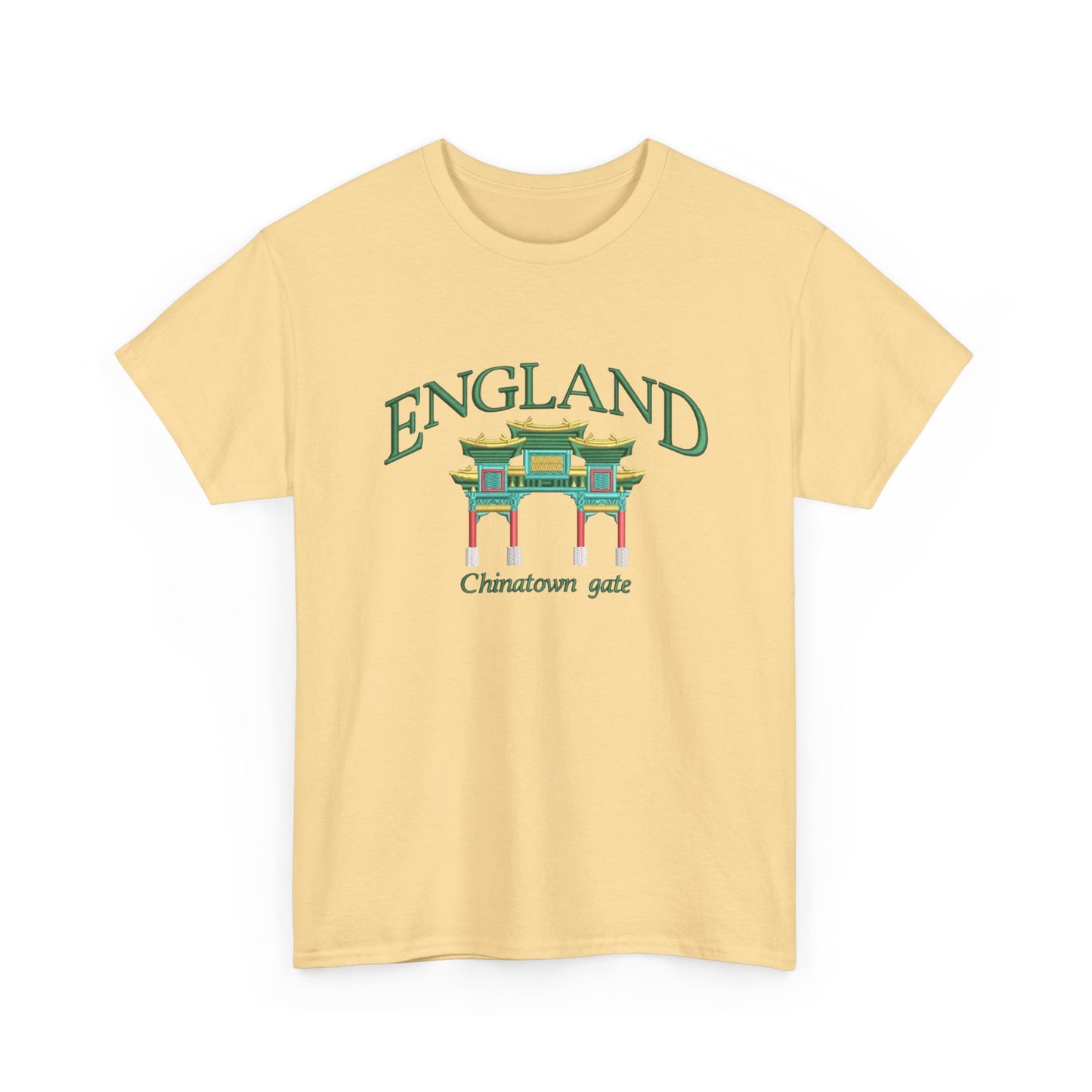 England China Town Gate Graphic T Shirt NEW Unisex Heavy Cotton Tee