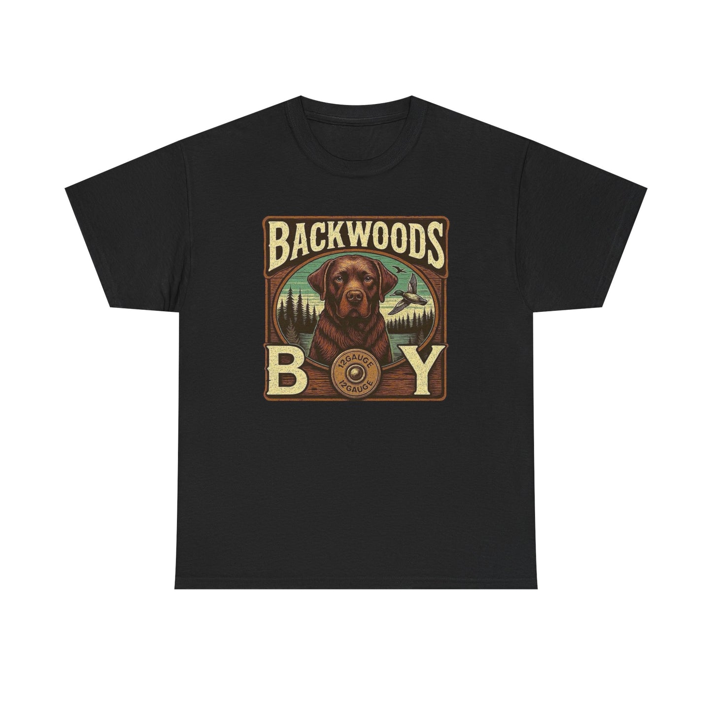 Backwoods Boy Southern Hunting Graphic T Shirt Unisex Heavy Cotton Tee