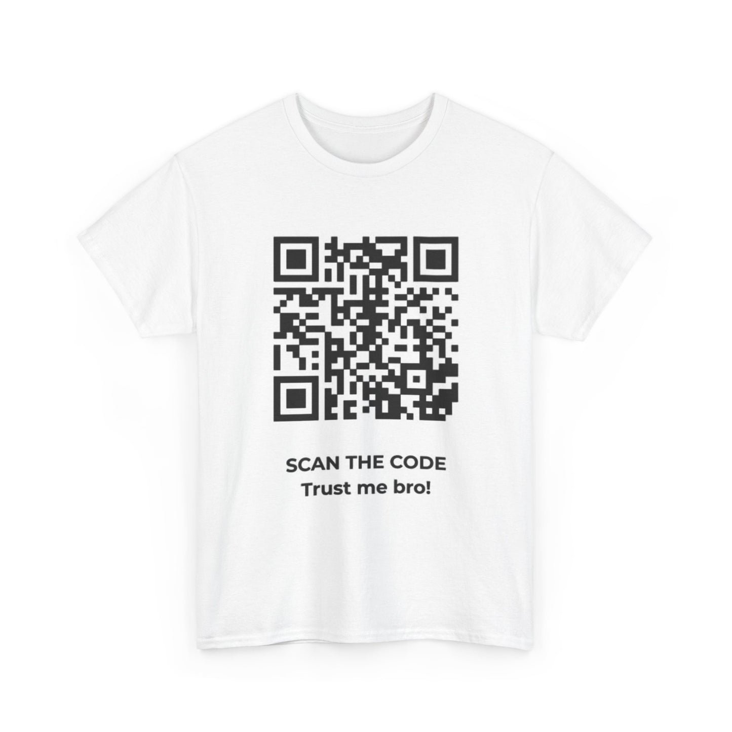 Rick Astley Scan The Code Funny Shirt Vintage jokes Unisex Heavy Cotton Tee