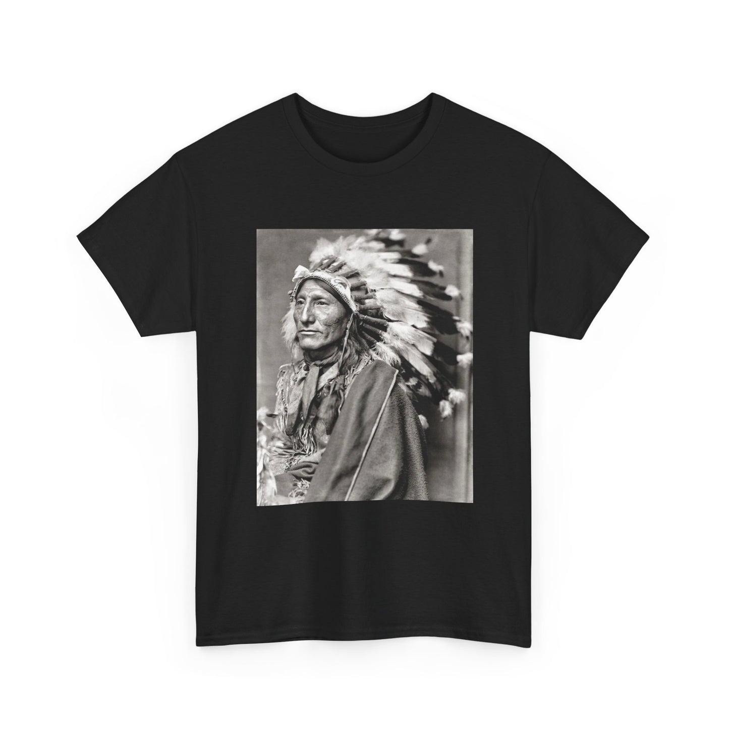 Native American Sitting Bull Indian Tshirt Pride New Unisex Heavy Cotton Tee