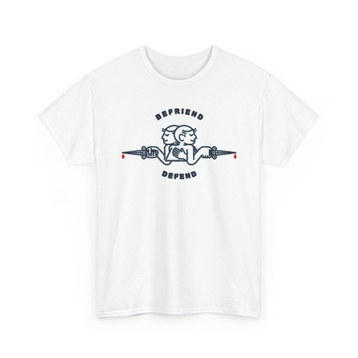 Befriend Defend Retro Graphic T-Shirt Men's Tee