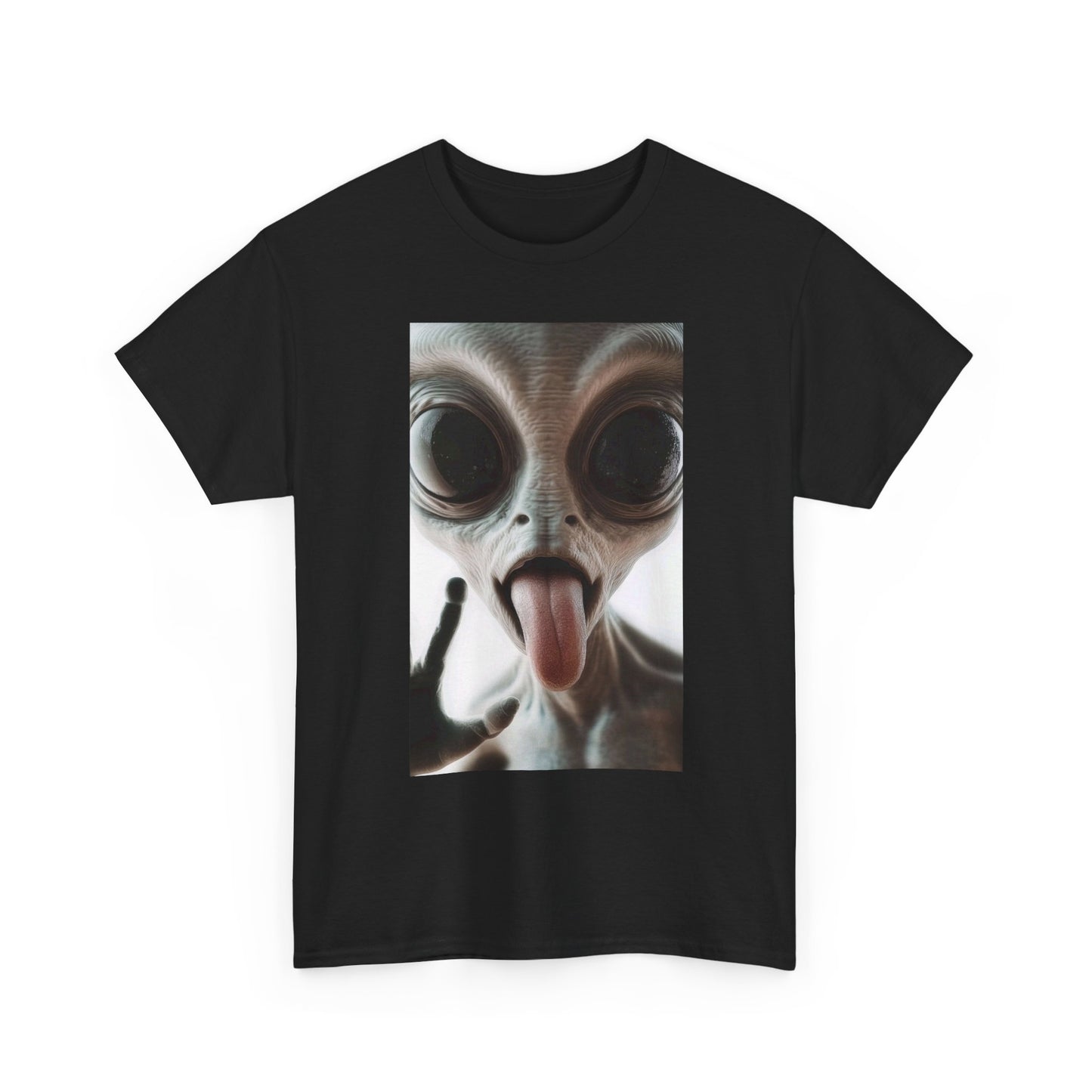 Funny Alien Graphic T Shirt Unisex Heavy Cotton Tee