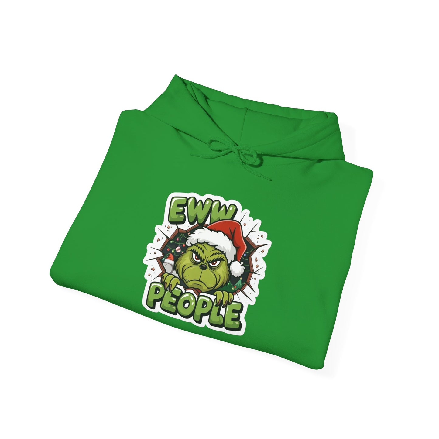 Eww People Grinch Christmas Graphic Hoodie Unisex Heavy Blend™ Hooded Sweatshirt