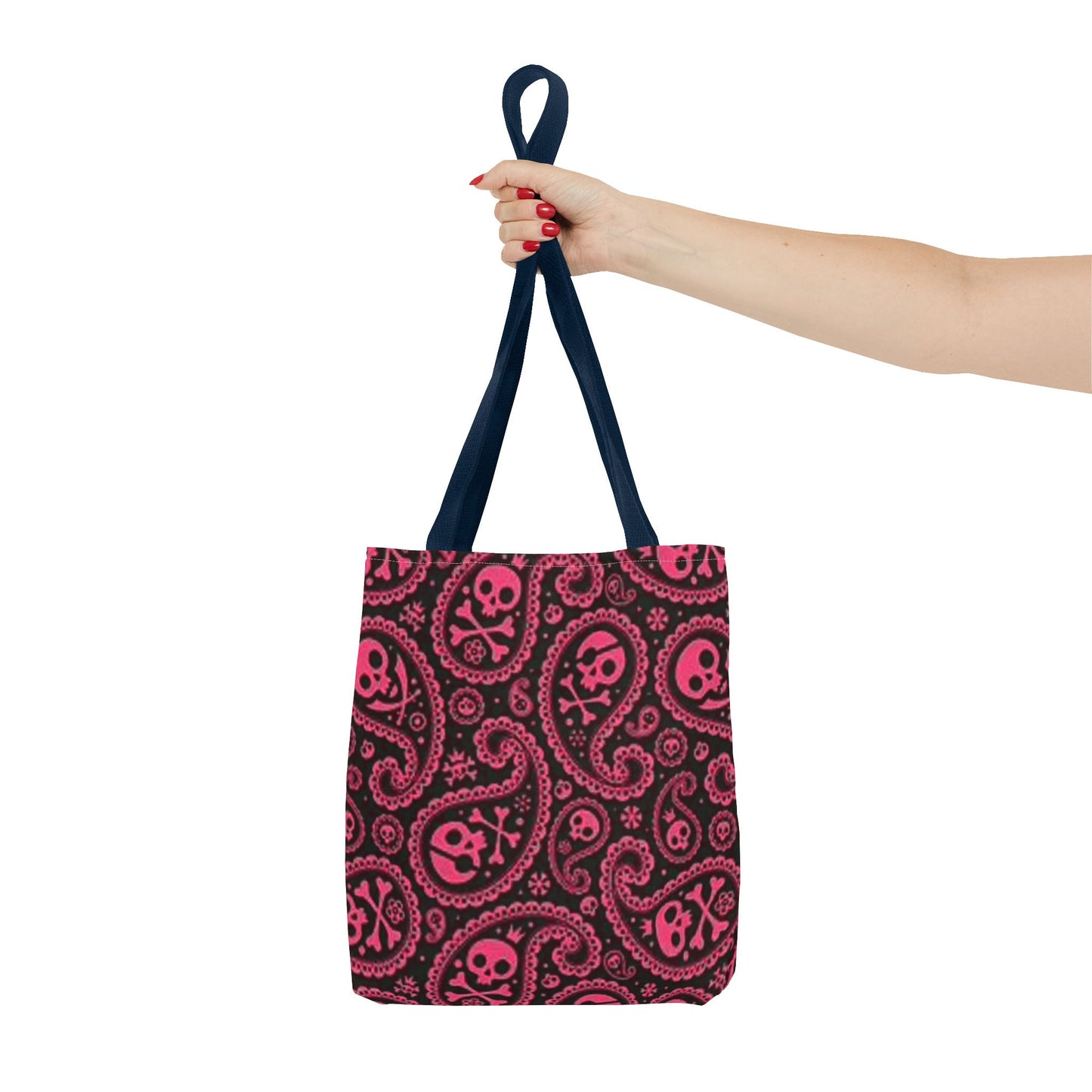 Pink Paisley Skulls Multi Color BRAND NEW MODERN Tote Bag (AOP)
