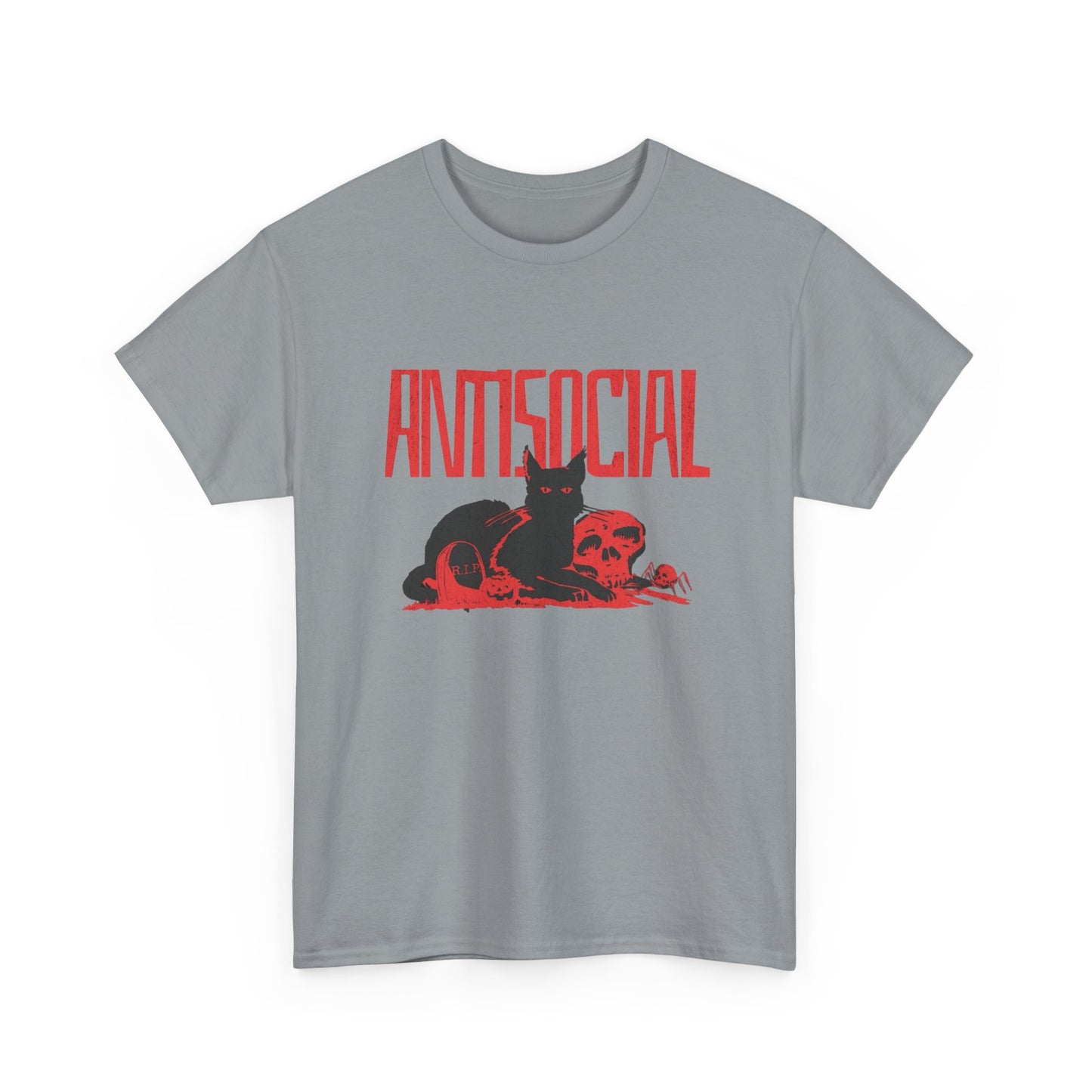 Antisocial Cat Graphic T Shirt NEW Unisex Heavy Cotton Tee   s