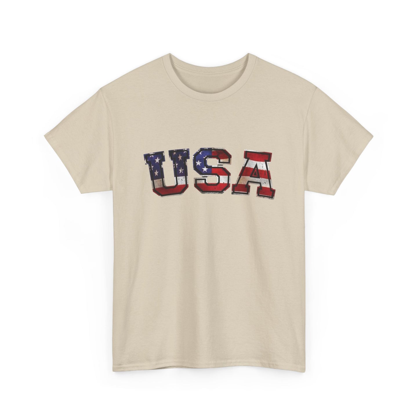 USA American Flag Retro Graphic T Shirt Unisex NEW Heavy Cotton Tee