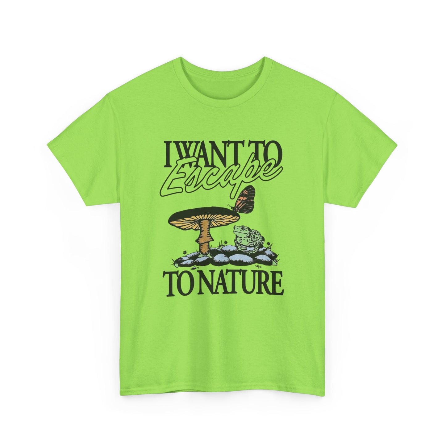 Escape To Nature Graphic T Shirt NEW Adult Unisex Heavy Cotton Tee