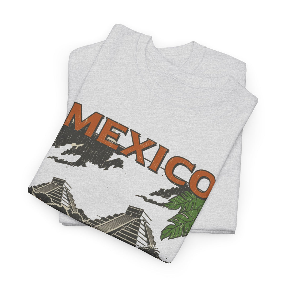 Mexico Pyramids and Tropical Flowers T-Shirt Men's Graphic Tee