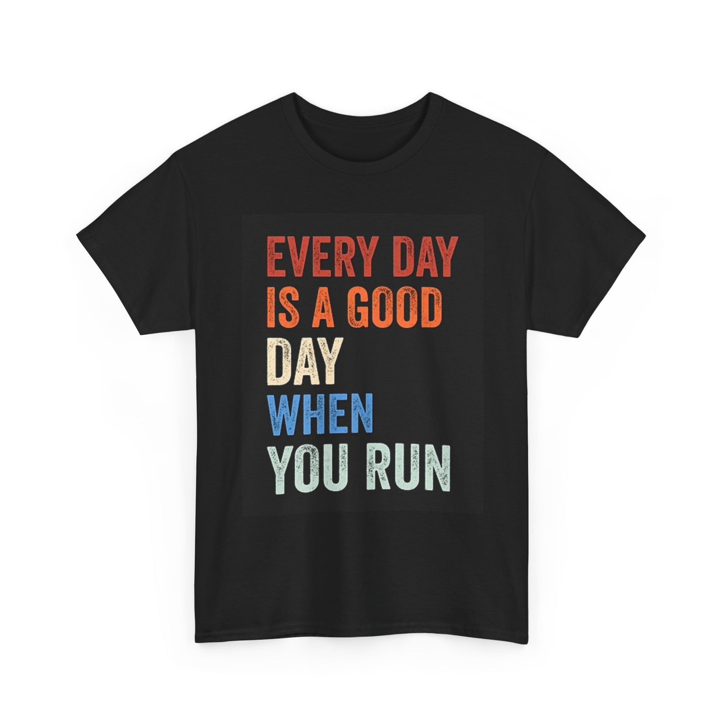 Good Day To Run Graphic T Shirt Retro Unisex Heavy Cotton Tee