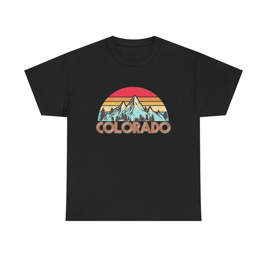Colorado Retro Mountains Graphic T Shirt NEW Adult Tee