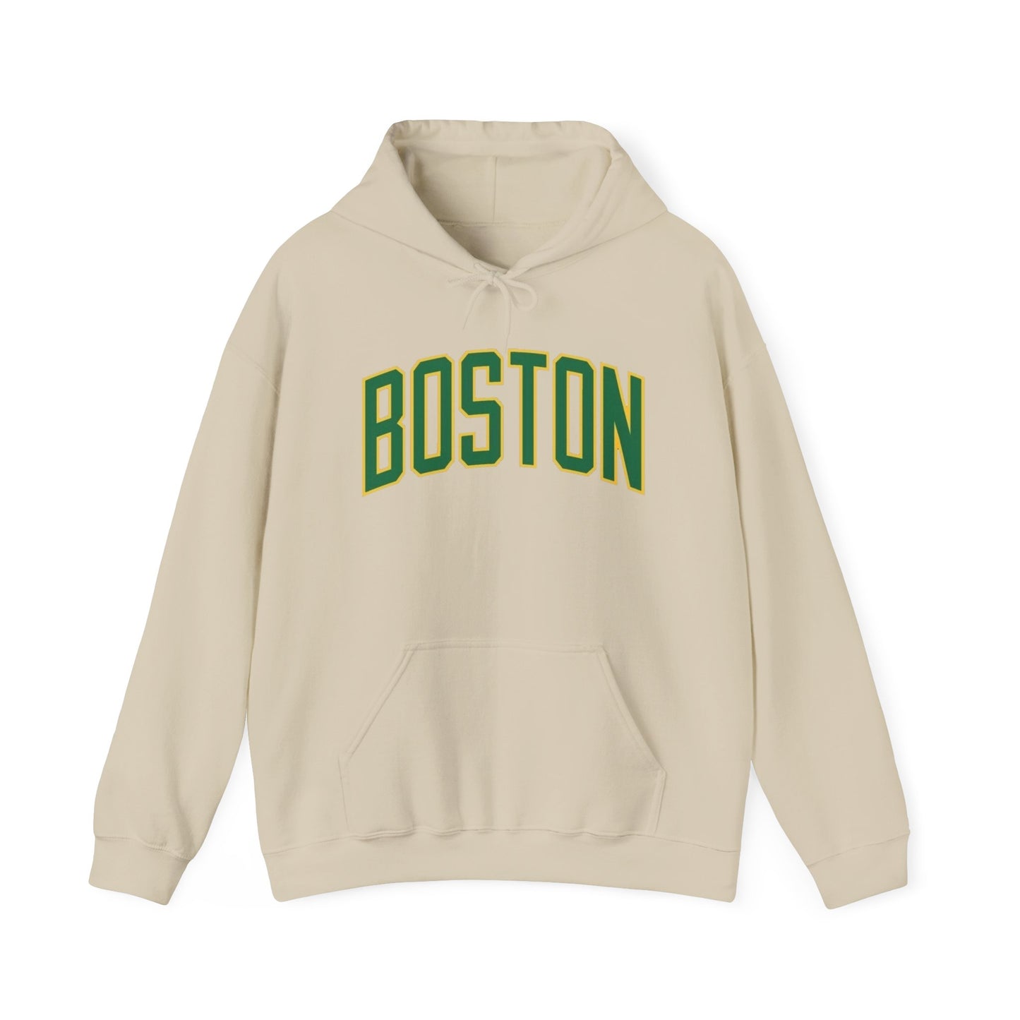 Boston Logo Graphic Hoodie Heavy Blend Sweatshirt NEW