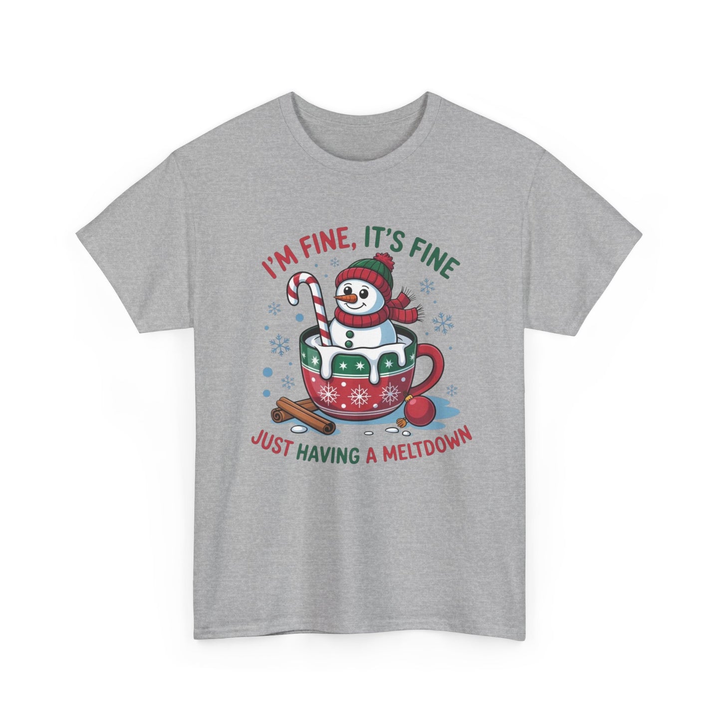 Funny Christmas Snowman Graphic T Shirt NEW ADULT