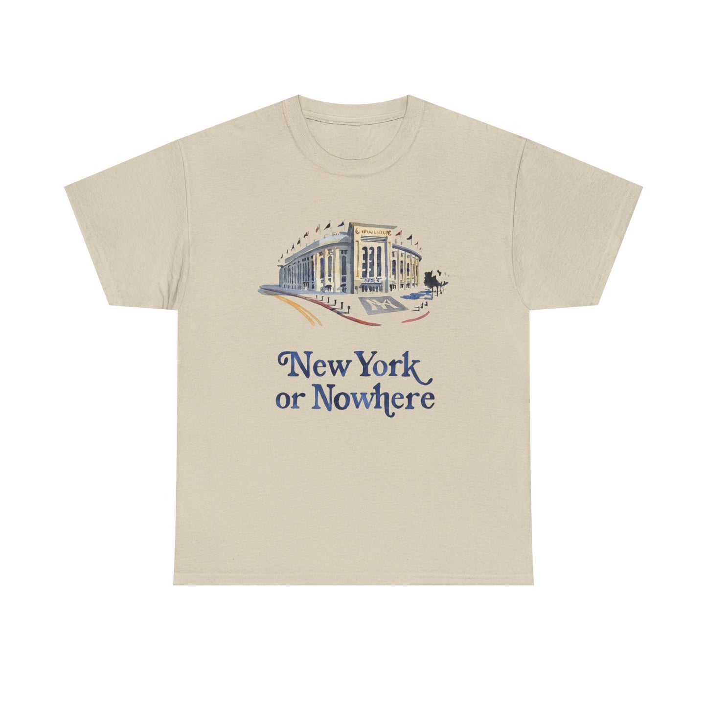 New York Or Nowhere Graphic T Shirt Unisex NEW Heavy Cotton Tee
