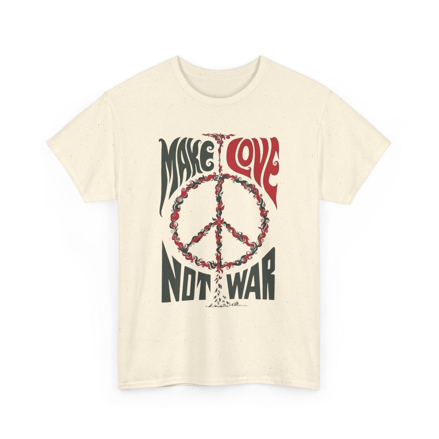 Make Love Not War Vintage Graphic T Shirt NEW Heavy Cotton Tee