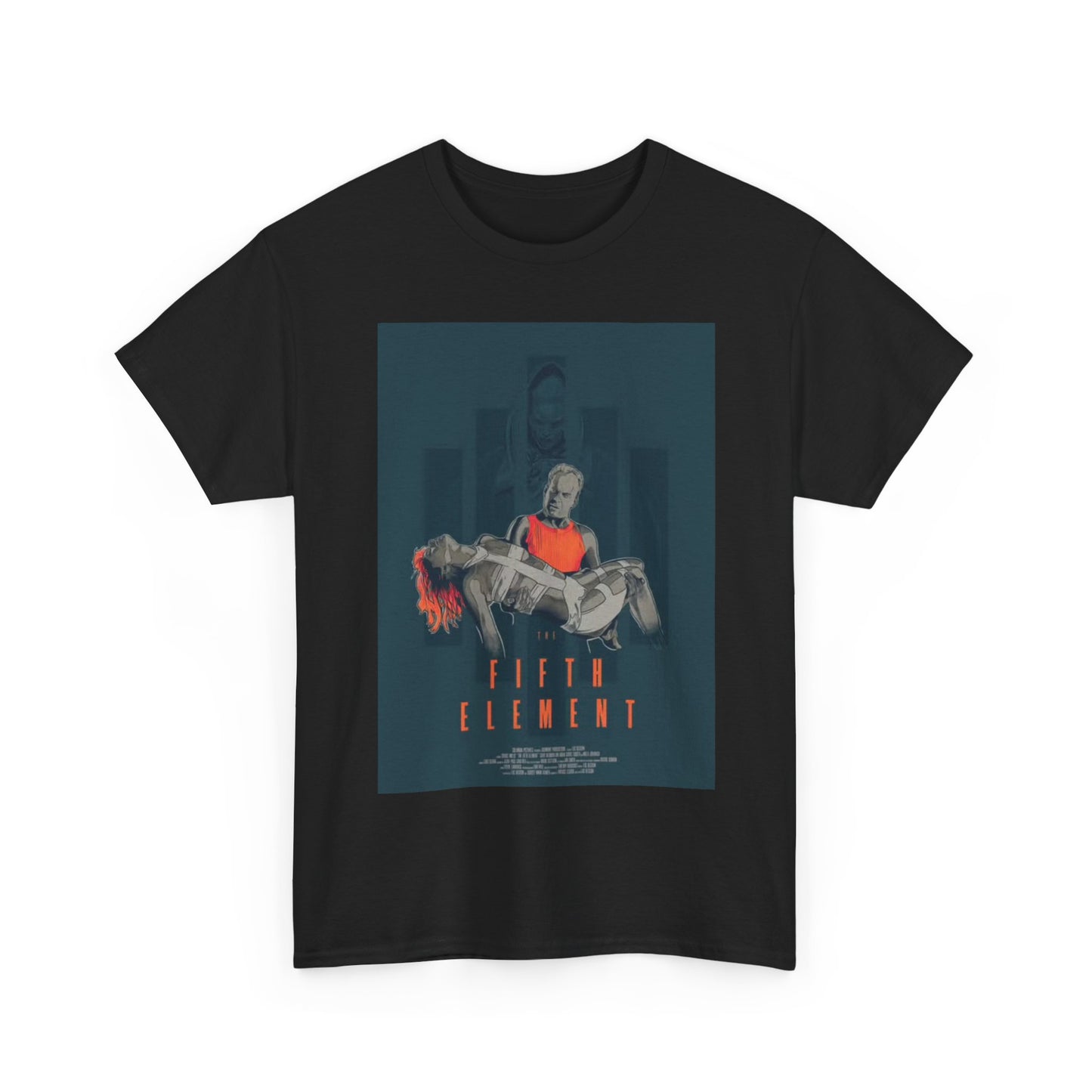 The Fifth Element Tshirt Vintage SCI FI Poster Retro Unisex Heavy Cotton Tee