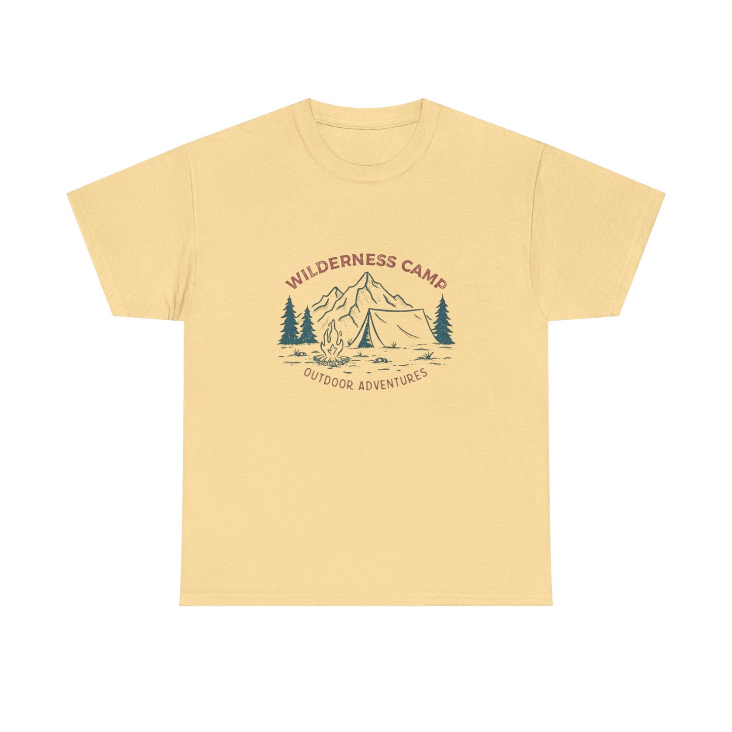 Wilderness Camp Graphic T Shirt Unisex Heavy Cotton Tee