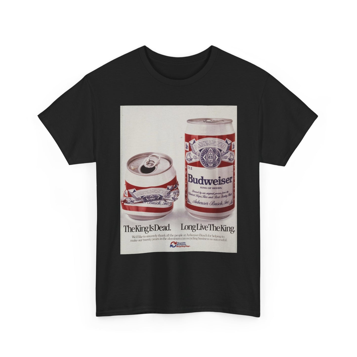King Of Beers Poster Retro T Shirt Unisex Heavy Cotton Tee Gift