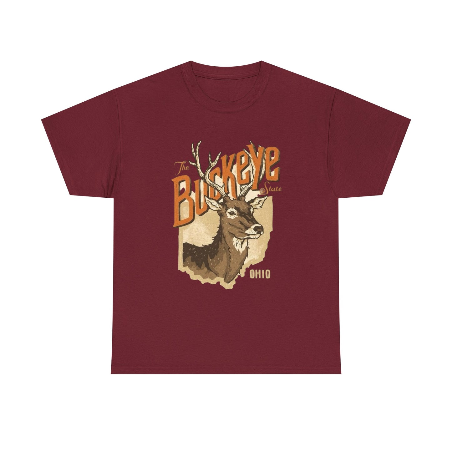 Ohio The Buckeye State Graphic T Shirt Unisex Heavy Cotton Tee