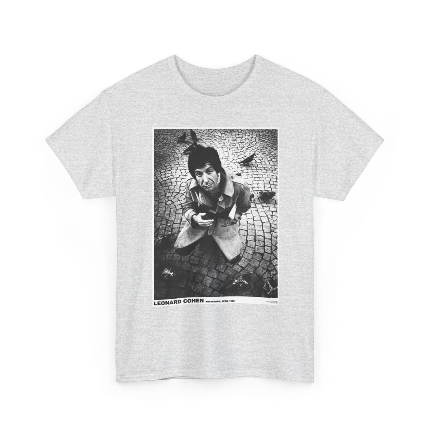 Leonard Cohen Graphic T Shirt Vintage Poster Unisex Heavy Cotton Tee