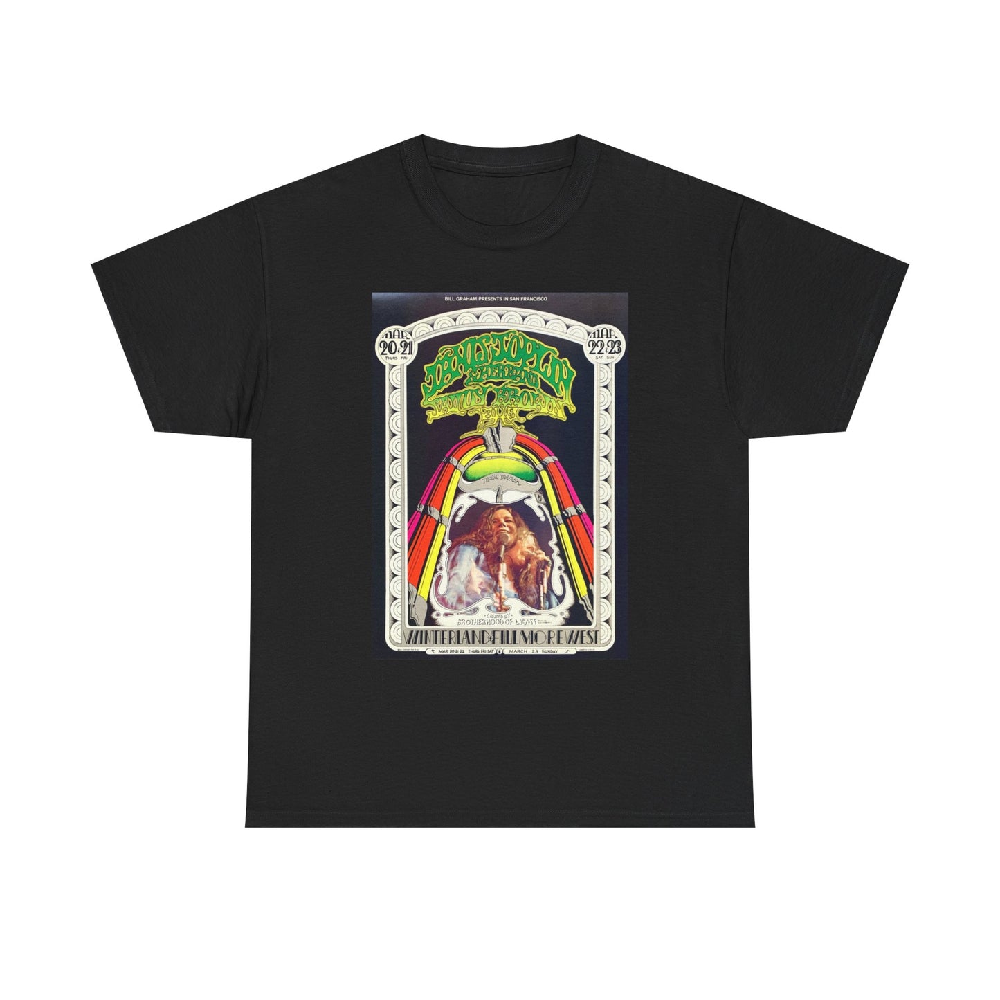 Janis Joplin Concert T Shirt BRAND NEW Apparel Unisex Graphic Tee USA