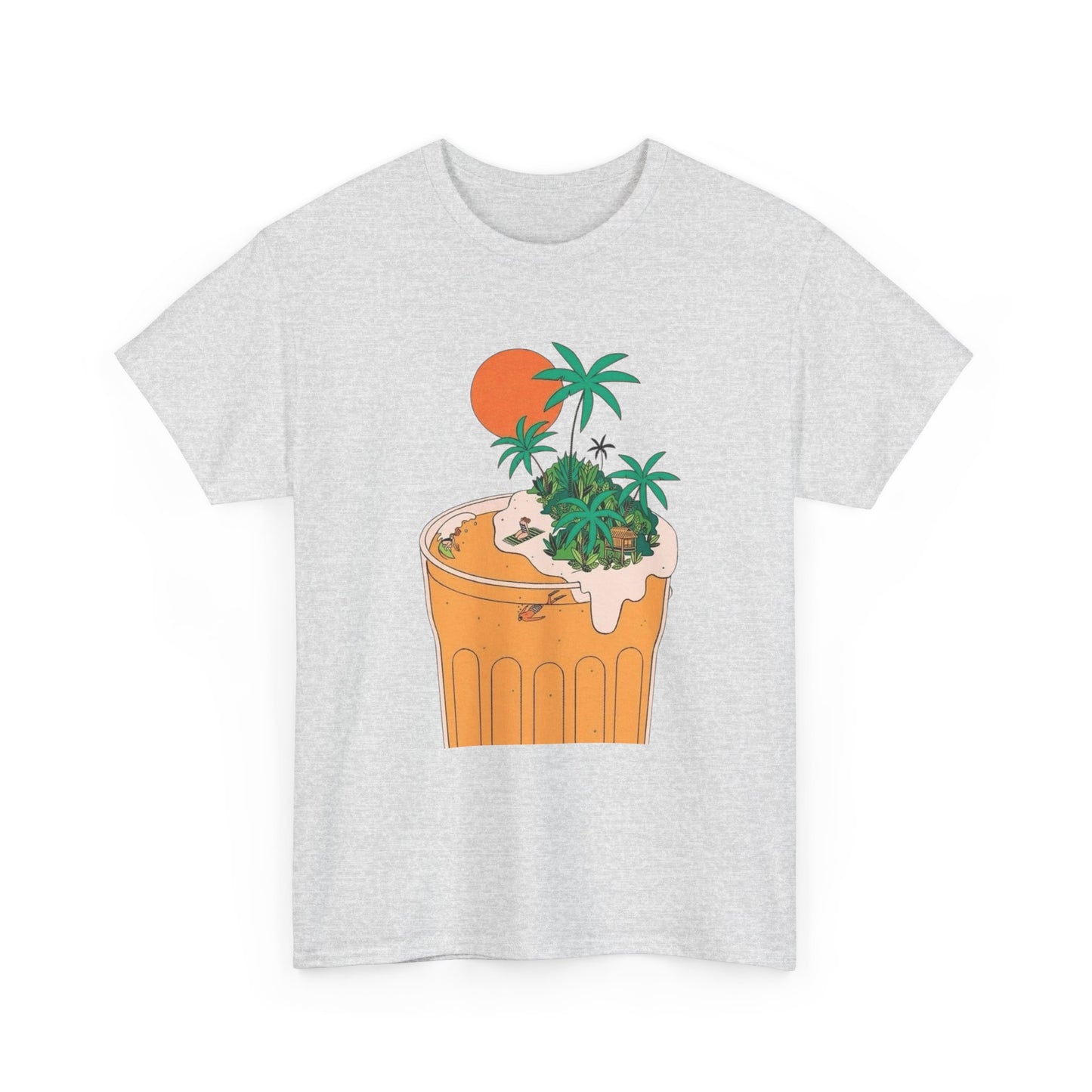 Beer Vacation Tropical Vacation Graphic T Shirt Unisex Heavy Cotton Tee