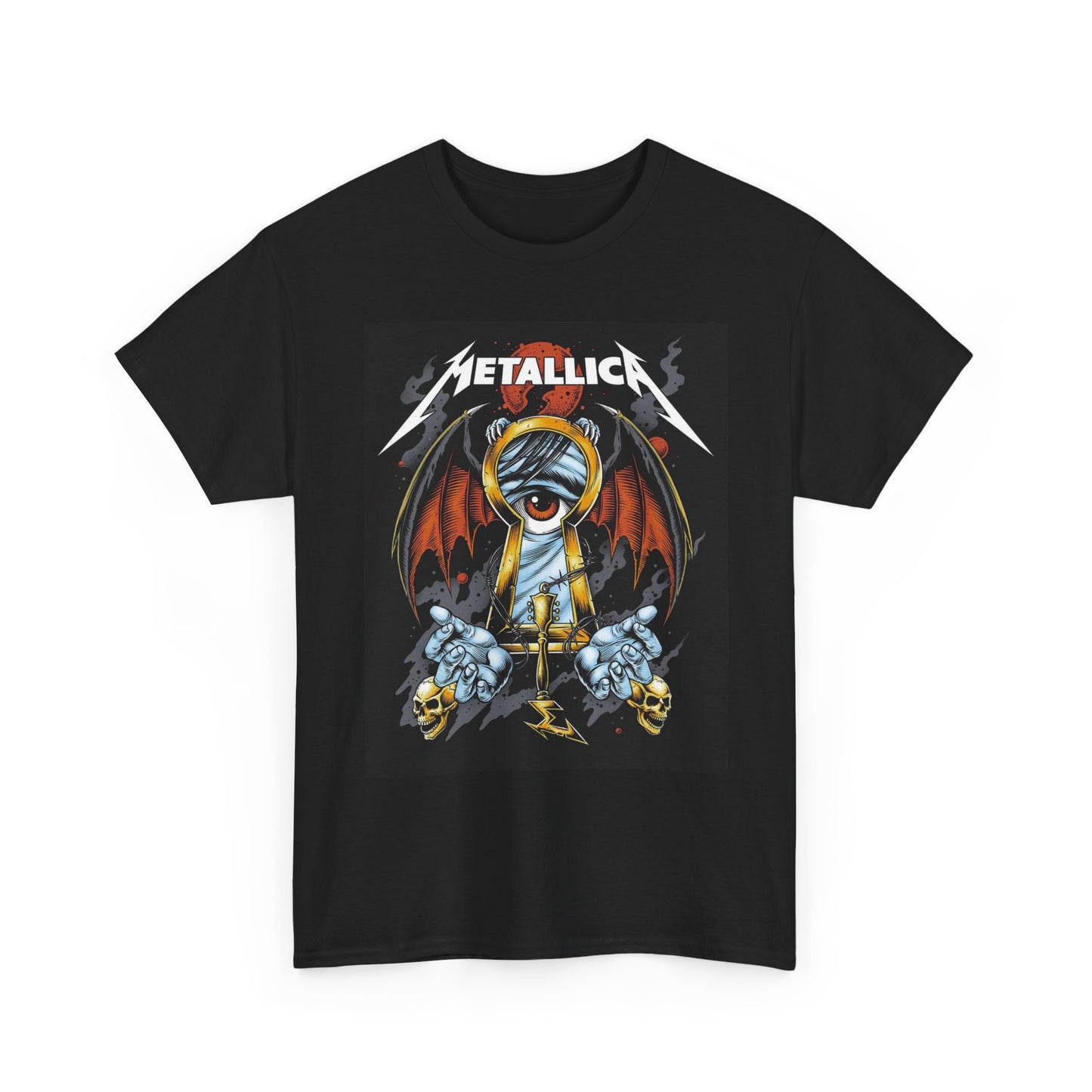 Metallica T-shirt vintage rock retro metal graphic Unisex Heavy Cotton Tee
