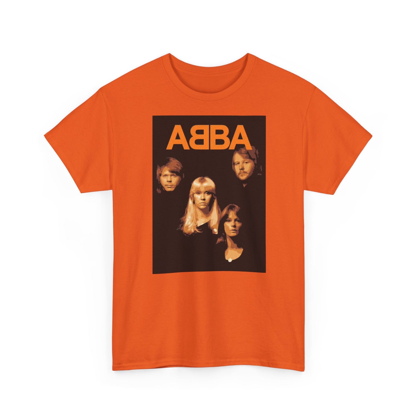 Abba T-shirt vintage retro neon lights classic music Unisex Heavy Cotton Tee