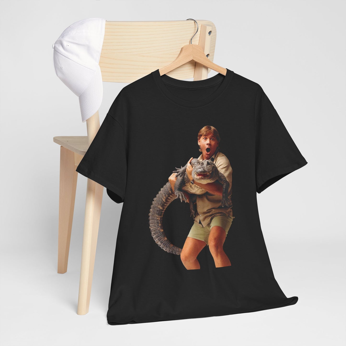 Crocodile Hunter Funny Retro 90's Graphic T Shirt Unisex Heavy Cotton Tee