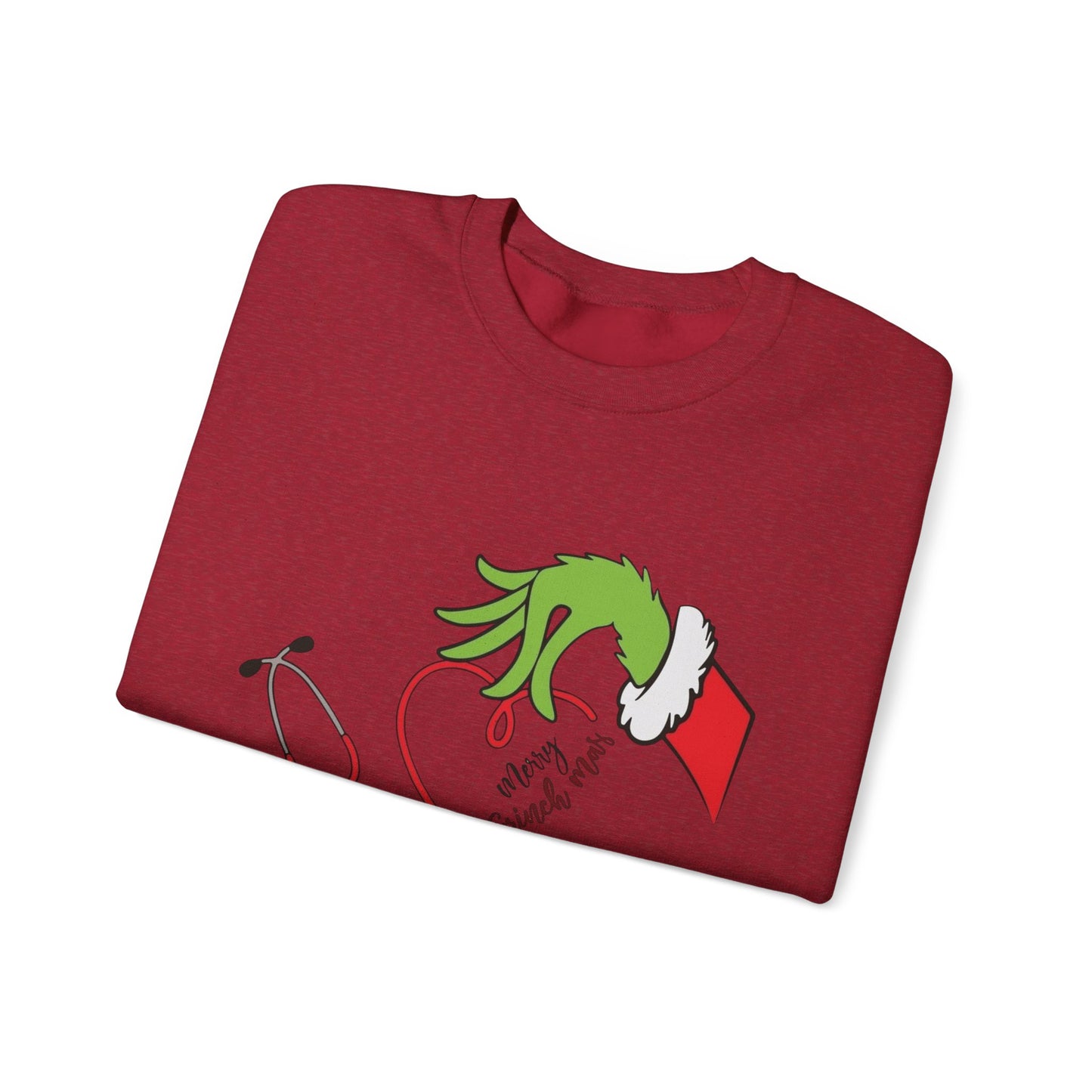 The Grinch Graphic Nurse Doctor Sweater NEW Heavy Blend™ Crewneck Sweatshirt