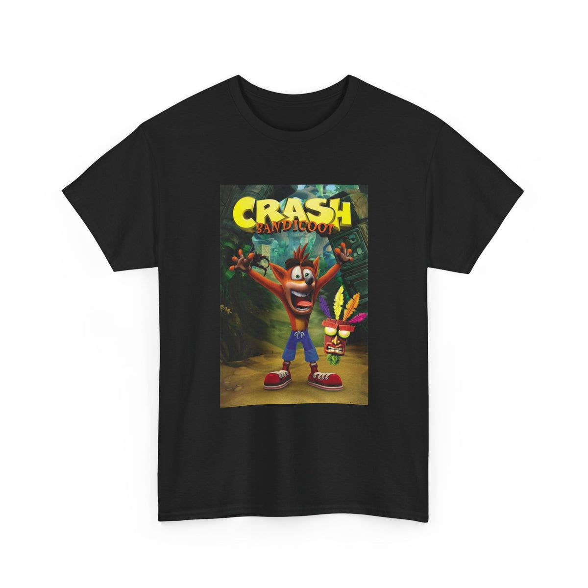Crash Bandicoot Tshirt Retro Playstation Poster Gaming 90s Unisex Heavy Cotton