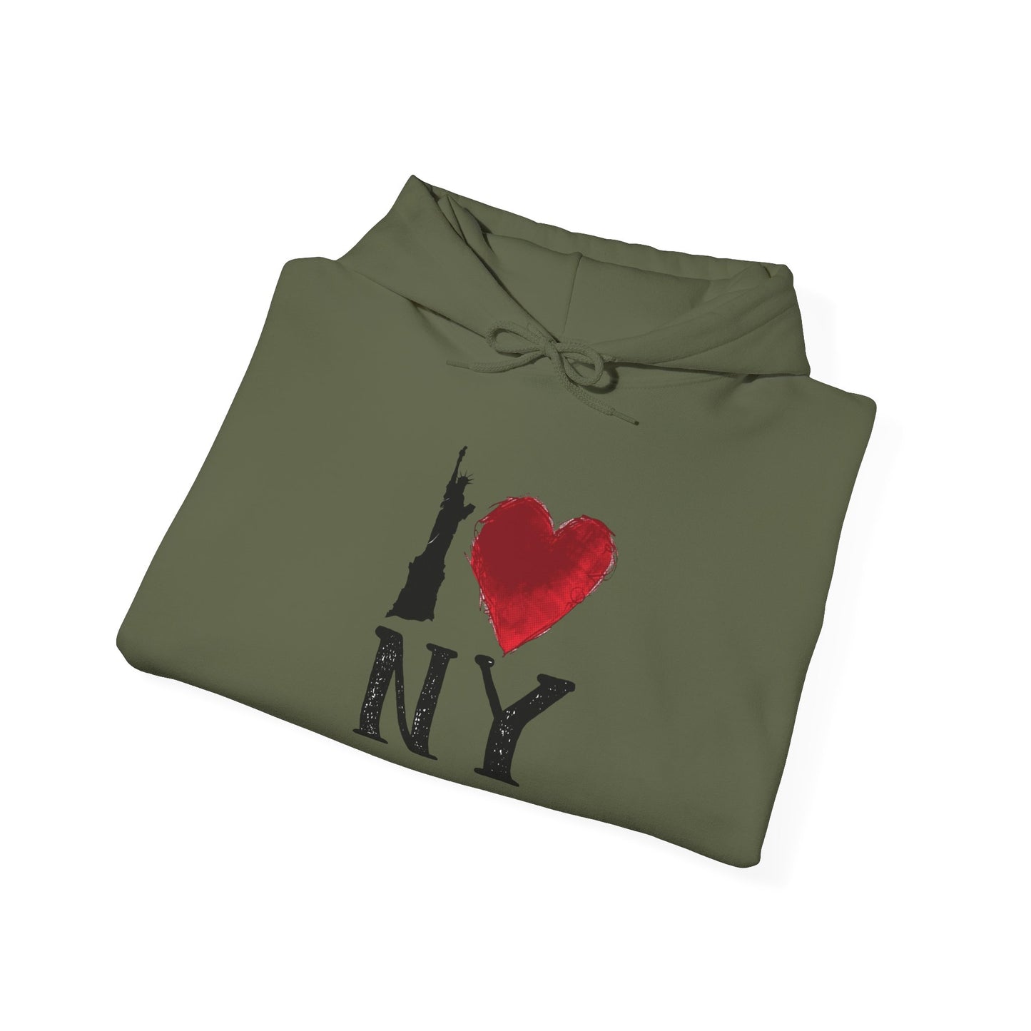 I Love New York Graphic Hoodie Unisex Heavy Blend™ Hooded Sweatshirt
