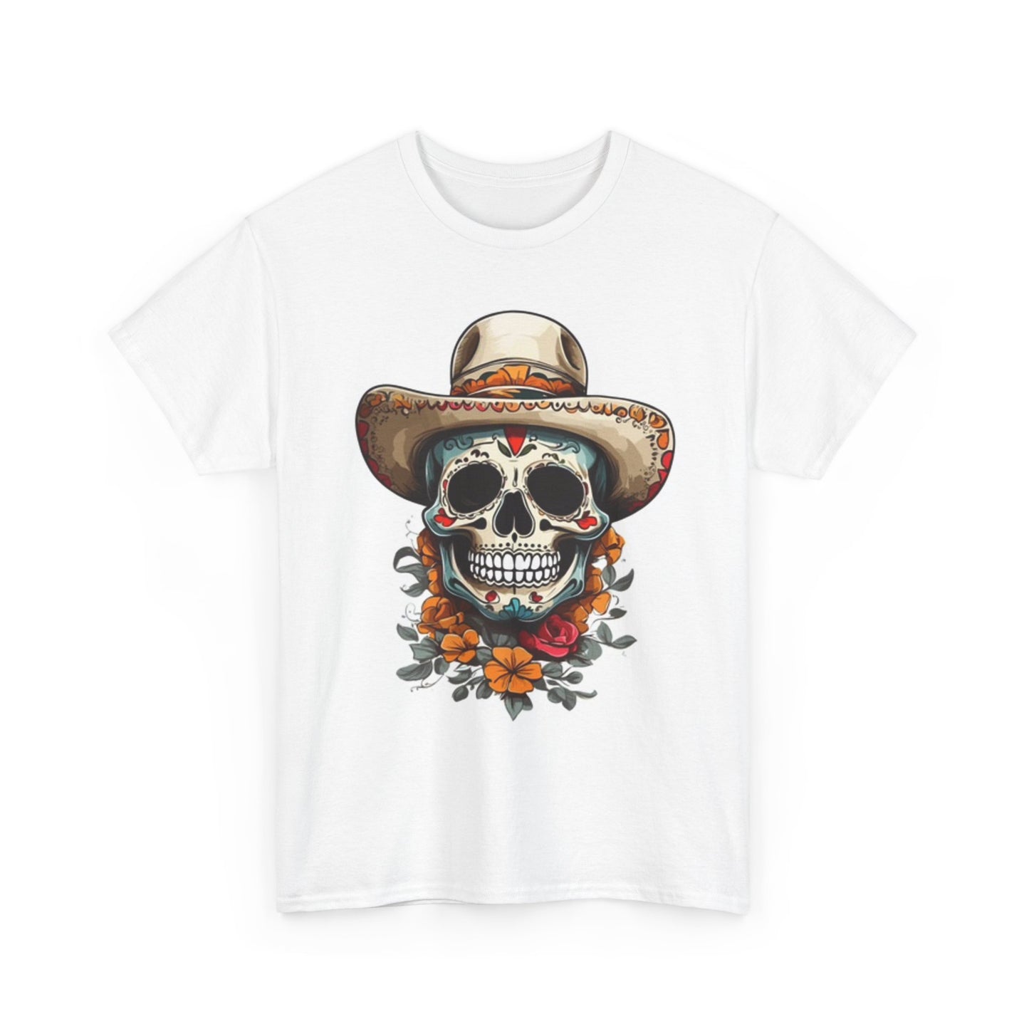 Day Of The Dead Tee, Vintage Art Graphic T-Shirt, Unisex Cotton Shirt, Dia De 7