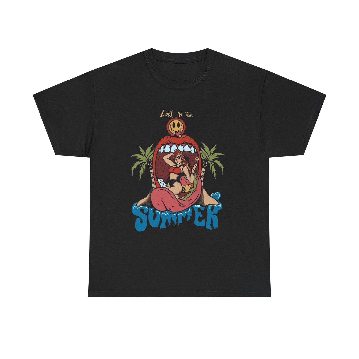 Lost In The Summer Graphic T-Shirt Comfy Cotton Tee Brand NEW