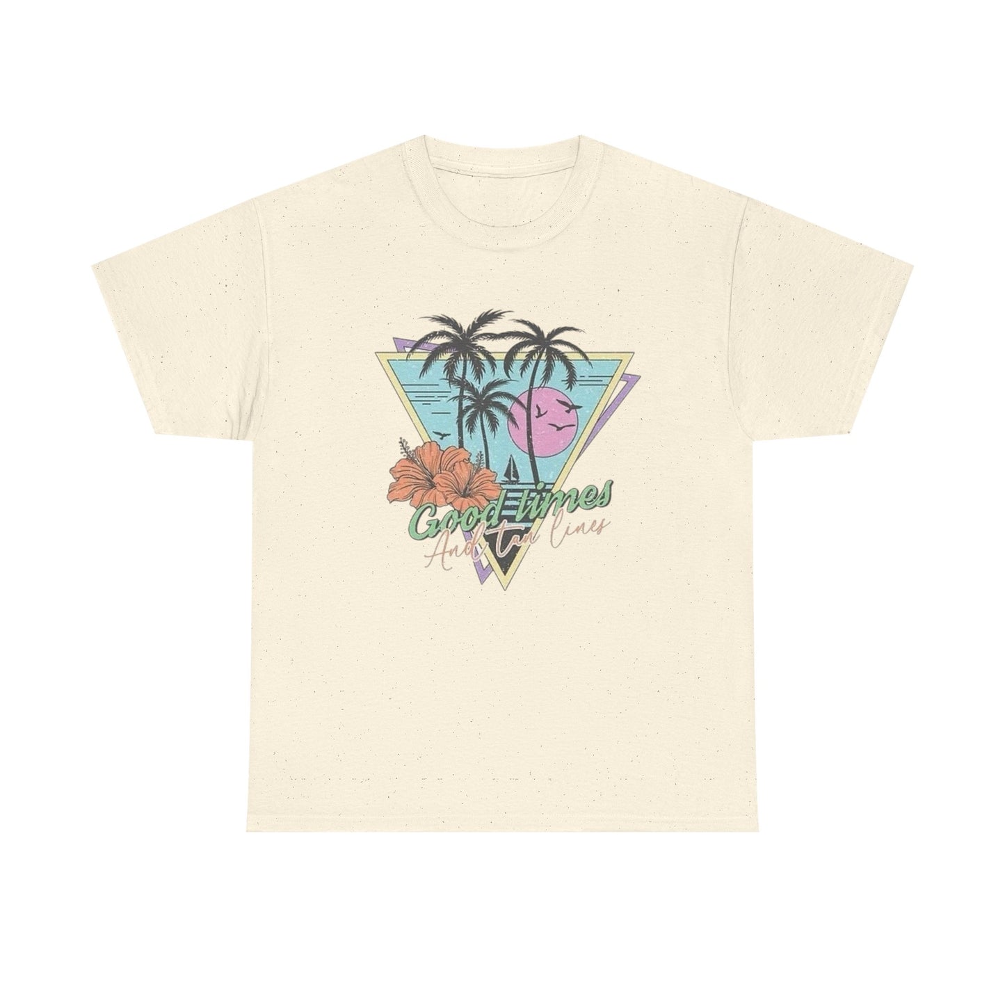 Good Times And Tan Lines Graphic T Shirt ALL SIZES Tee Unisex Heavy Cotton