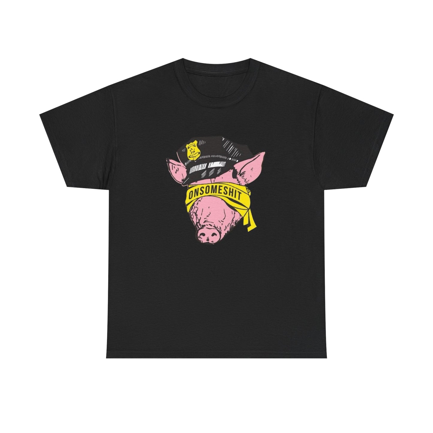 On Something Pigs Graphic T-Shirt Unisex Heavy Cotton Tee NEW