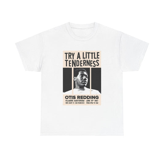 Otis Redding Tshirt Live At The Fillmore Vintage Poster Unisex Heavy Cotton Tee