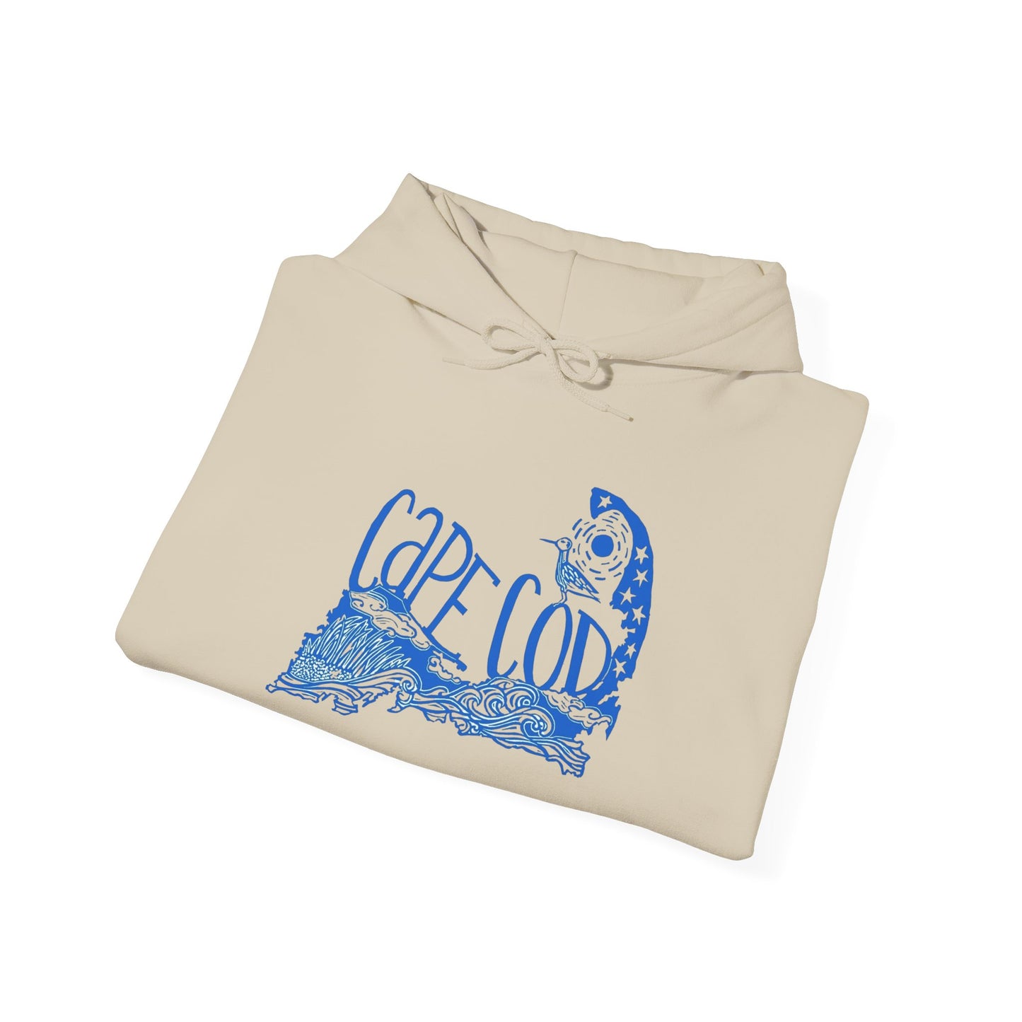 Cape Cod Retro Graphic Hoodie Unisex Heavy Blend™ Hooded Sweatshirt