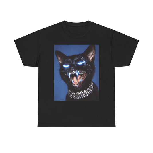 Iced Out Kitty Funny Graphic T Shirt Unisex Heavy Cotton Tee