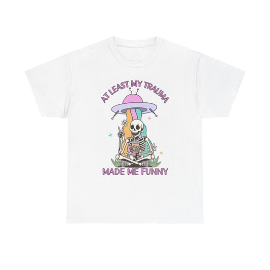 Trama Made Me Funny Graphic T Shirt Vintage Funny Retro Unisex Heavy Cotton Tee