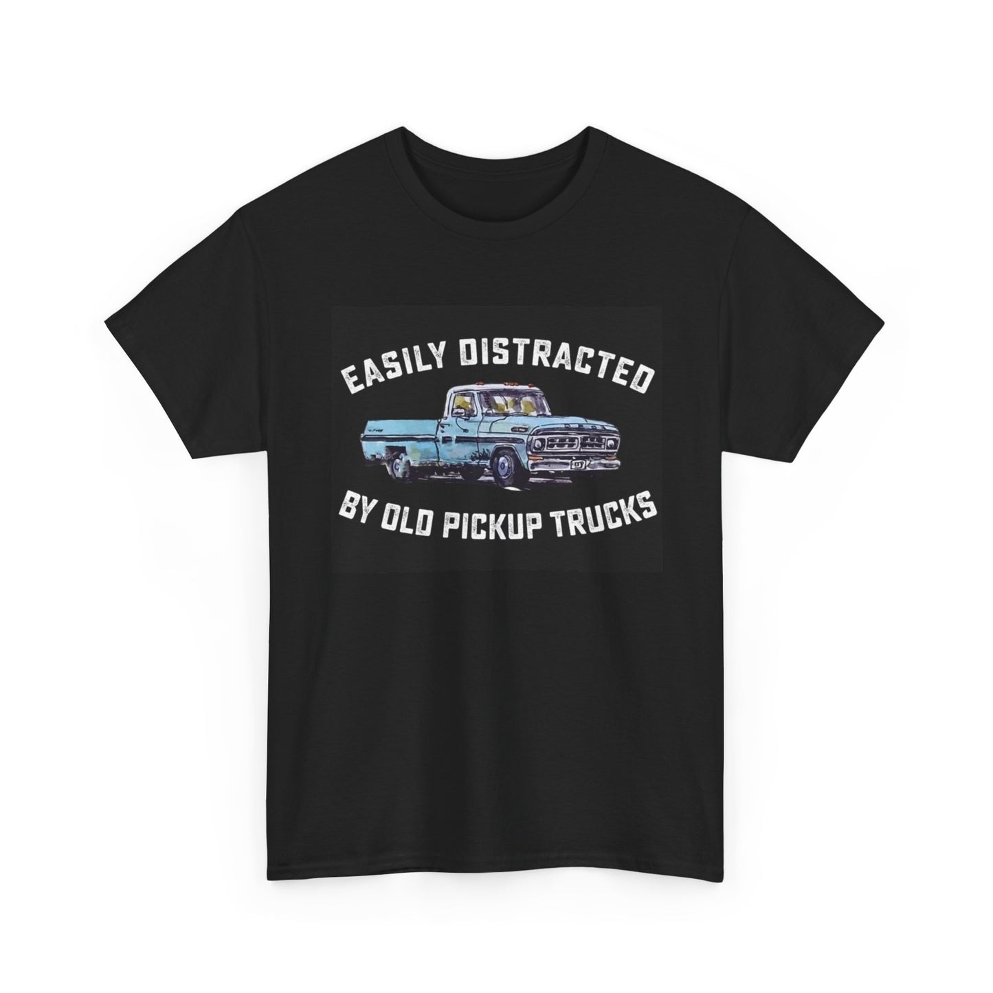 Easily Distracted By Old Pickup Trucks Tshirt Vintage American Classics Unisex