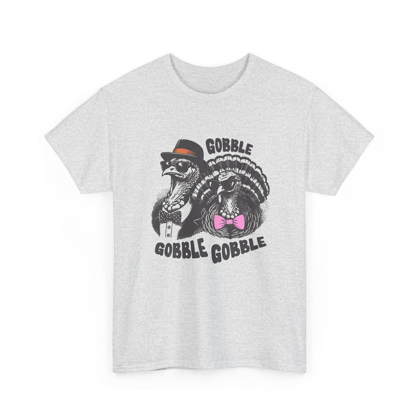 Thanksgiving Gobble Funny Turkey Graphic T Shirt NEW Unisex Heavy Cotton Tee
