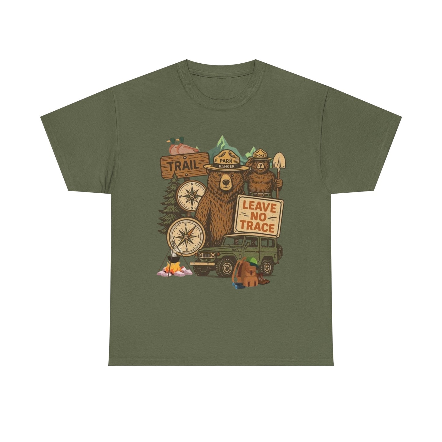 Leave No Trace Camping Graphic T Shirt NEW Adult Tee