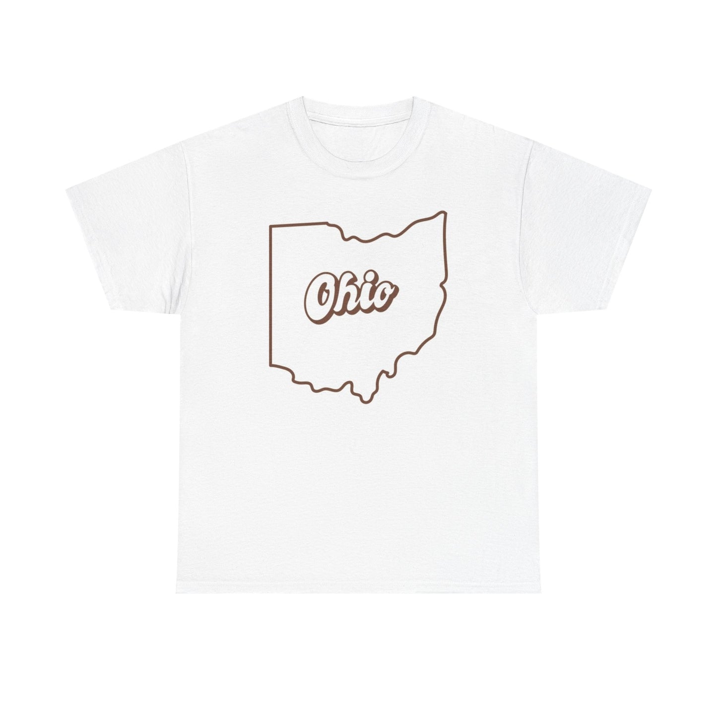 Ohio Outline State Logo BRAND NEW Apparel T Shirt Unisex Unisex Heavy Cotton Tee