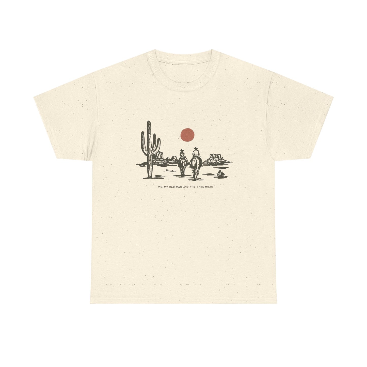 Father And Son Open Road Graphic T Shirt Unisex Heavy Cotton Tee Gift NEW