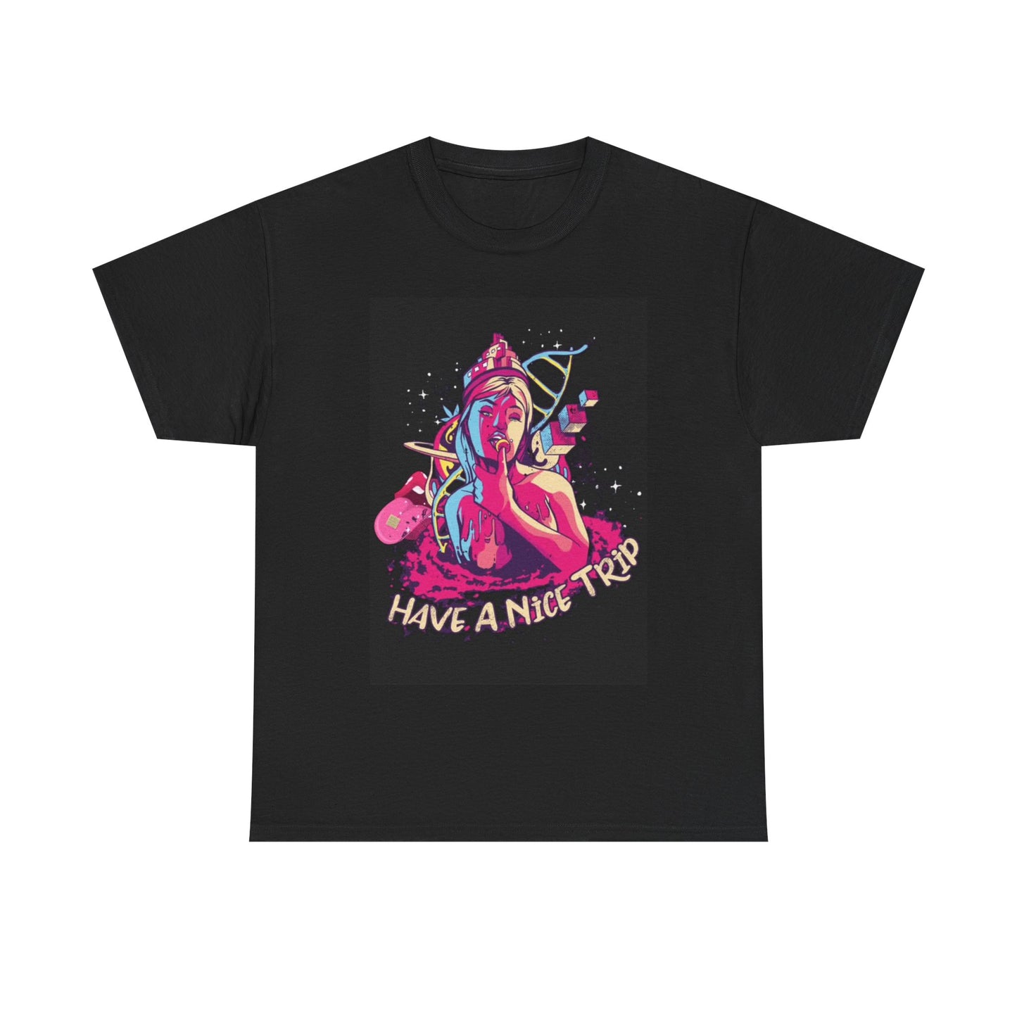 EDM House Music T-shirt Techno Rave Trippy Art Graphics Unisex Heavy Cotton Tee8