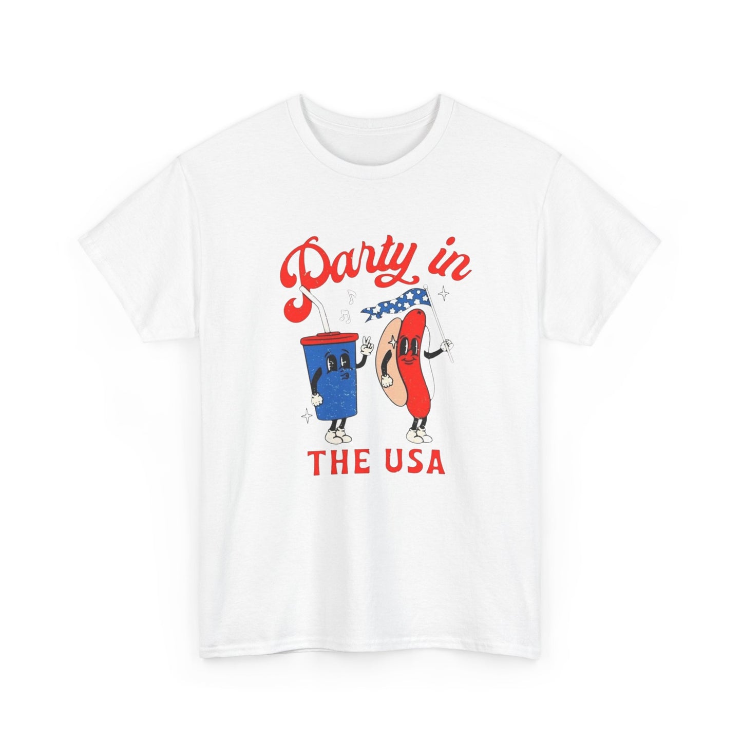 Party In The USA BBQ 4th July Graphic T Shirt ADULT NEW