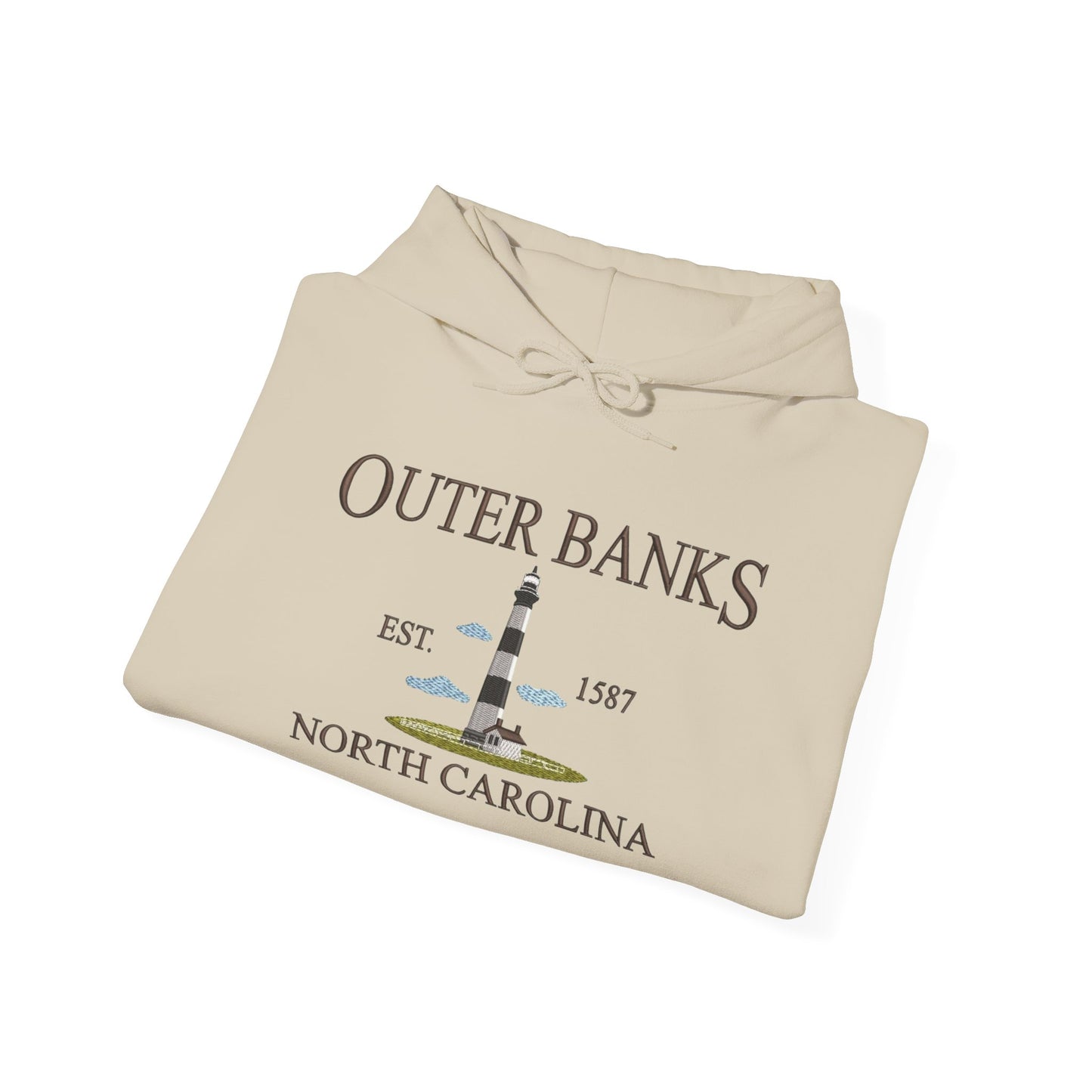 Outer Banks North Carolina Graphic Hoodie Heavy Blend Sweatshirt NEW