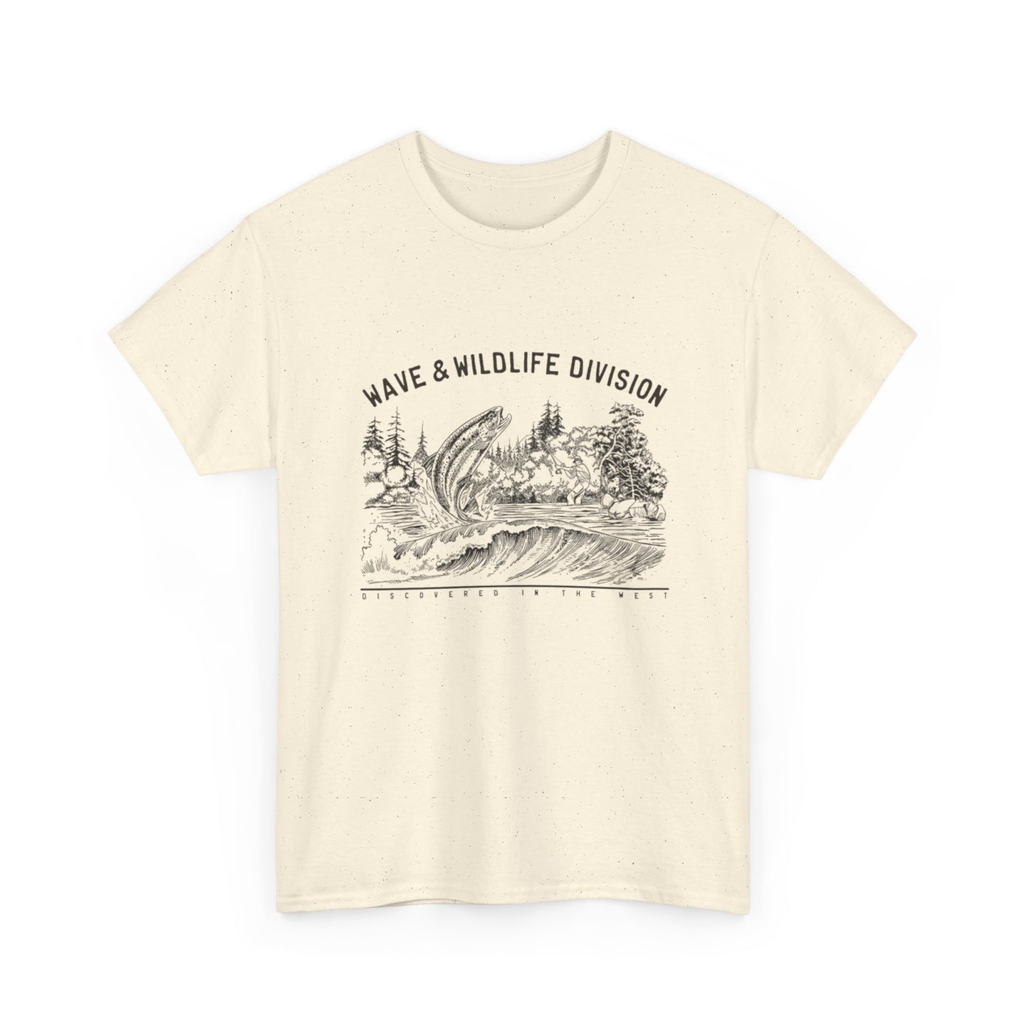 Wave And Wildlife Division Graphic T Shirt Unisex Heavy Cotton Tee